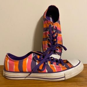 Purple/Orange Converse